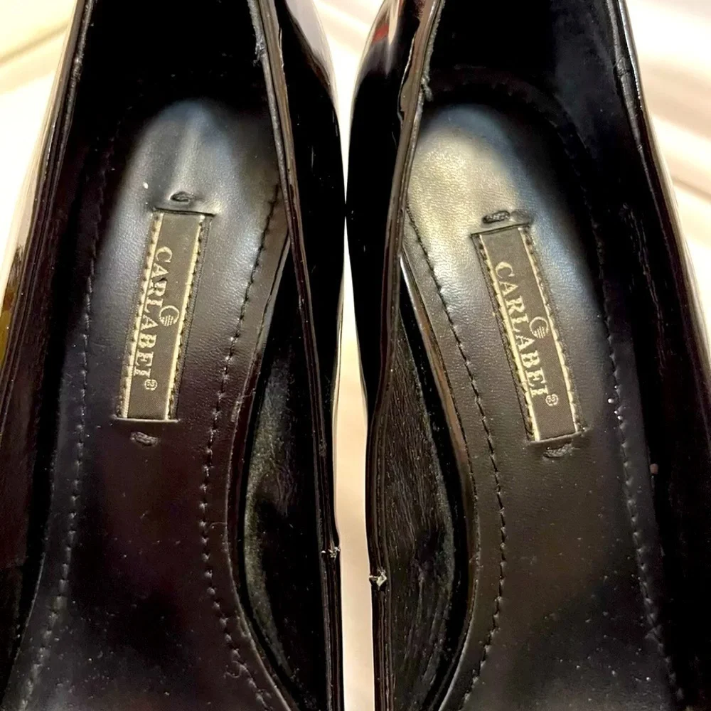 CARLABAY WOMANS HEEL SHOES SIZE 8 black